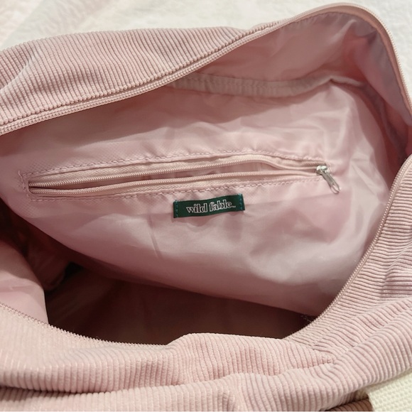 Wild Fable Pink Corduroy Duffel Weekender Bag - Picture 4 of 8